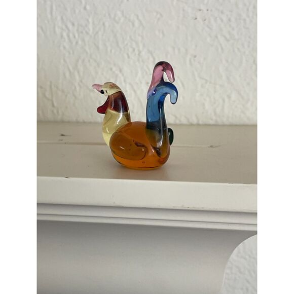 Ganz World Miniature Mini Glass HEN Chicken Rooster Collectible Figurine 1 3/4" - Picture 5 of 6